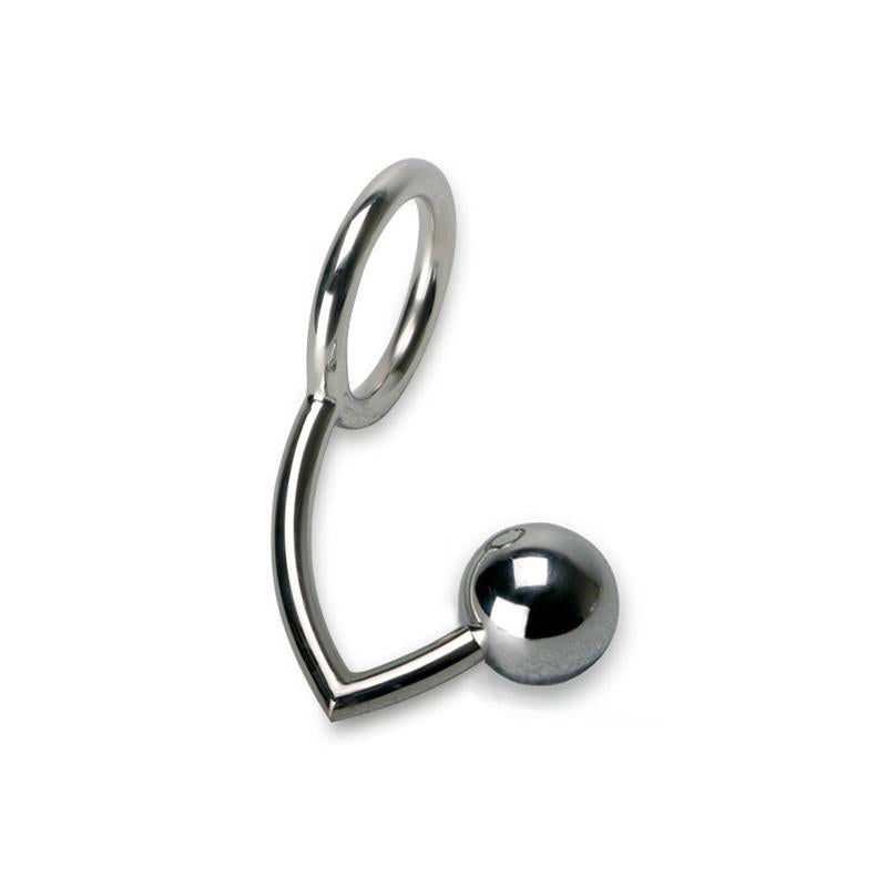 Silver Pendulum – Anneau de Scrotum avec Perle Anal "Lesté"