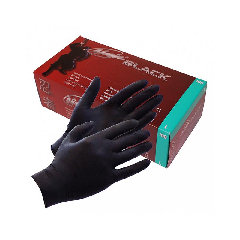 BLACK ARMOR – Gants en Latex Noir (Boîte de 100)