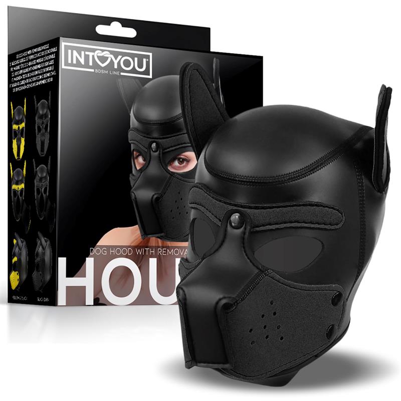 Hound Mask – Masque de Chien en Néoprène avec Museau Amovible
