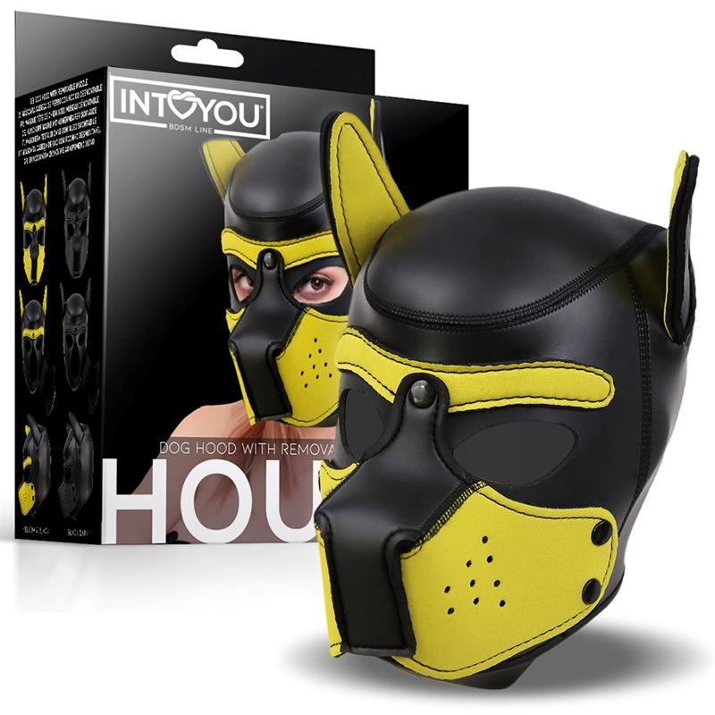 Hound Mask – Masque de Chien en Néoprène avec Museau Amovible