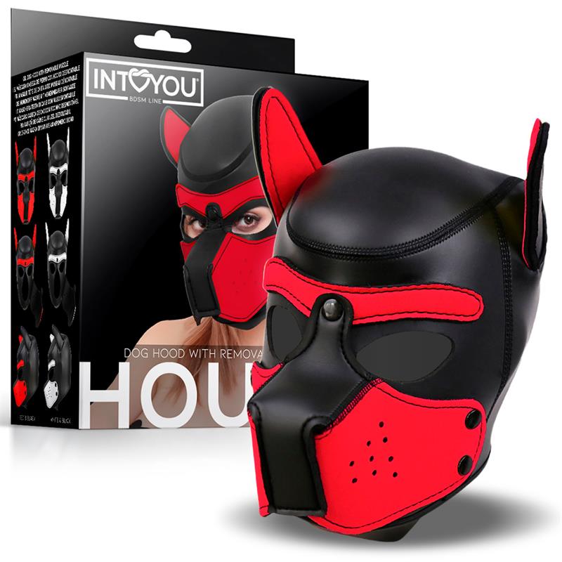 Hound Mask – Masque de Chien en Néoprène avec Museau Amovible