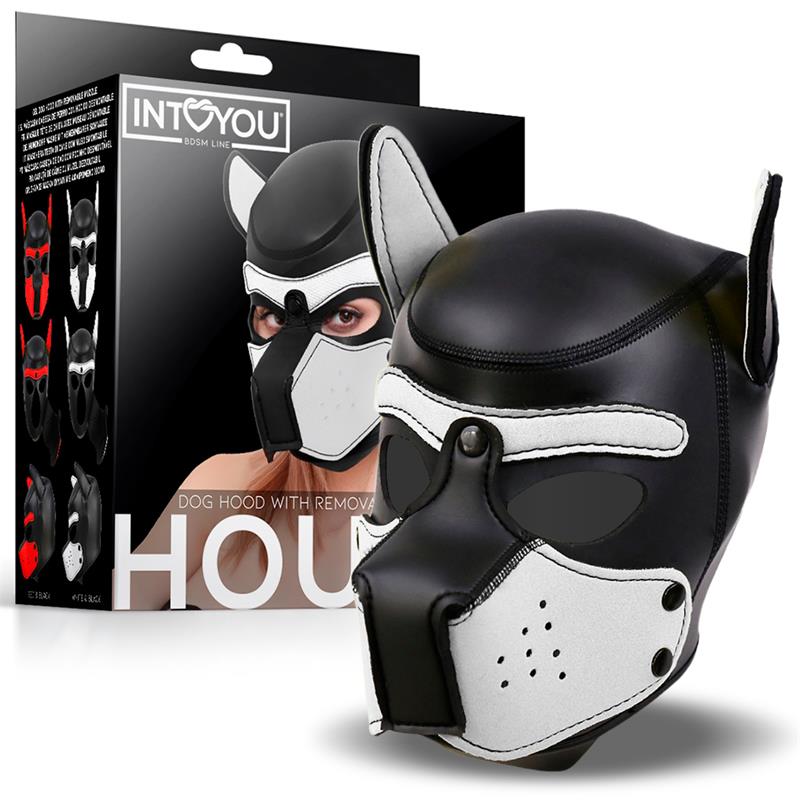 Hound Mask – Masque de Chien en Néoprène avec Museau Amovible