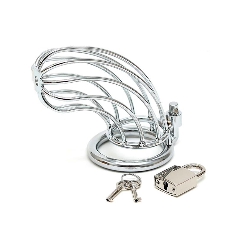 IRON LOCK – Cage de Chasteté en Acier avec Cadenas