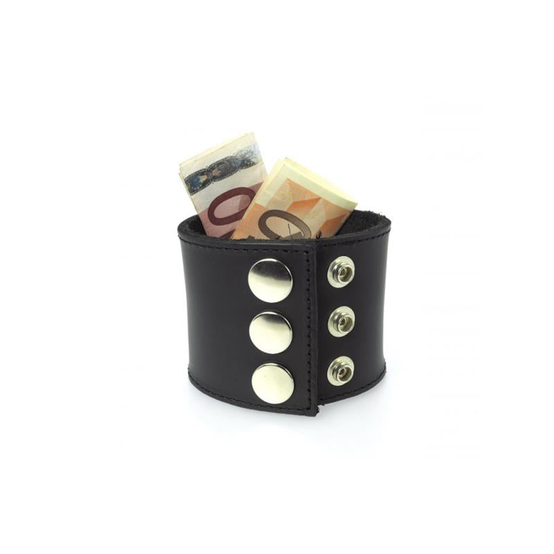 Leather Vault Grip – Bracelet de Force en Cuir avec Cache Secrète