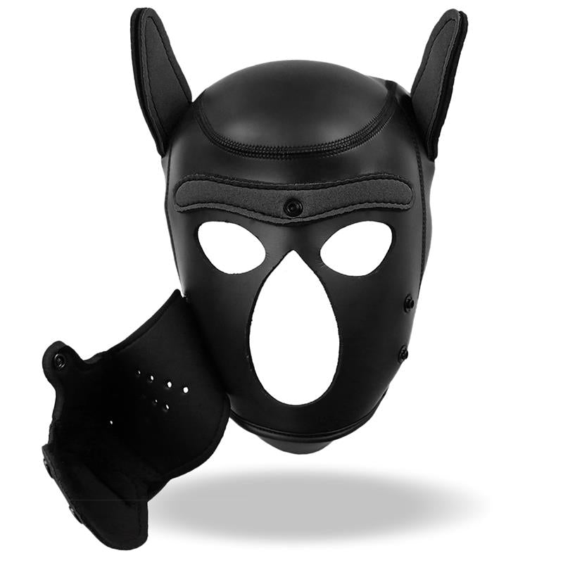 Hound Mask – Masque de Chien en Néoprène avec Museau Amovible