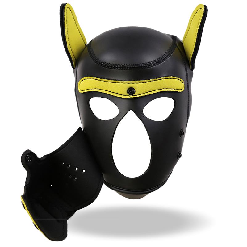 Hound Mask – Masque de Chien en Néoprène avec Museau Amovible