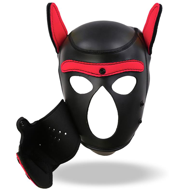 Hound Mask – Masque de Chien en Néoprène avec Museau Amovible