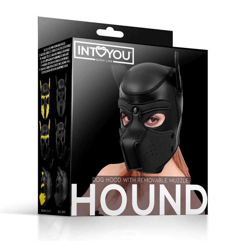 Hound Mask – Masque de Chien en Néoprène avec Museau Amovible