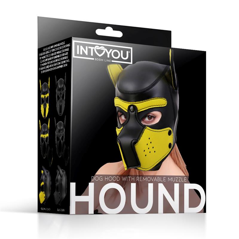 Hound Mask – Masque de Chien en Néoprène avec Museau Amovible