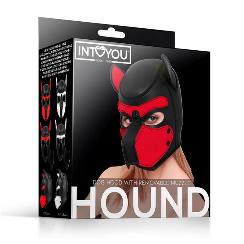 Hound Mask – Masque de Chien en Néoprène avec Museau Amovible