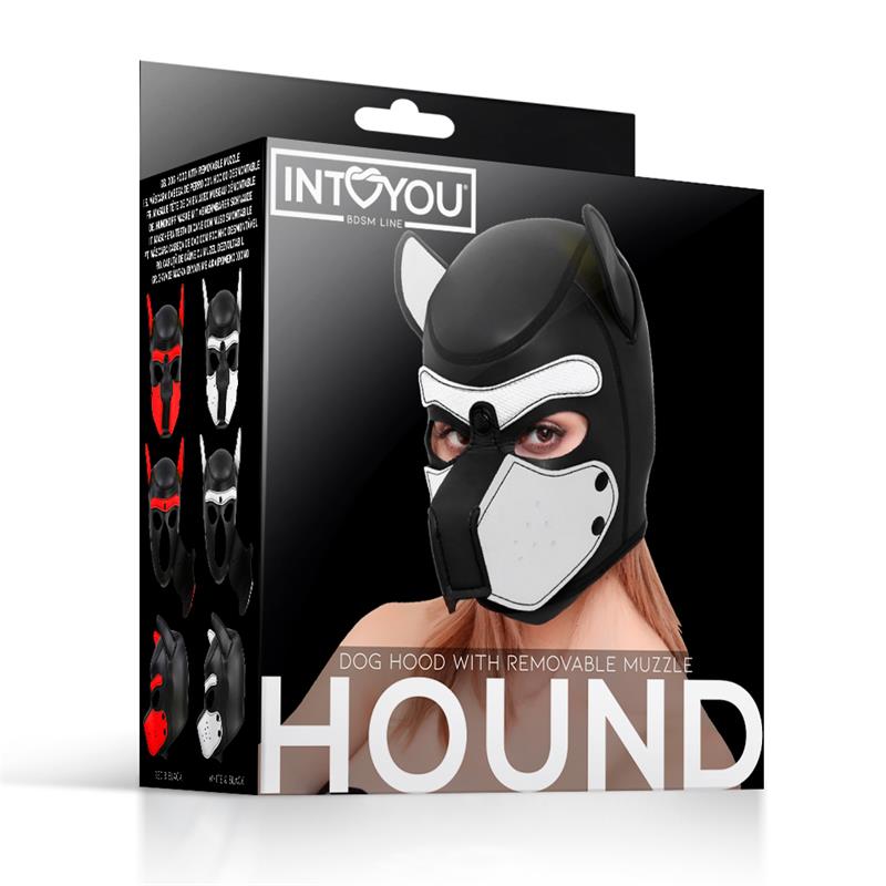 Hound Mask – Masque de Chien en Néoprène avec Museau Amovible